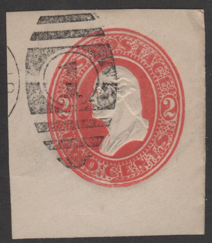 SC#U227 2¢ Washington Cut Square (1883) Used