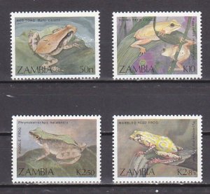 Zambia, Scott cat. 462-465. Frogs & Toads issue. ^