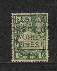 BERMUDA #122  1938  1sh KING GEORGE VI &  GRAPE BAY    F-VF  USED  b