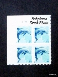 BOBPLATES #4388 Dolphin Plate Block F-VF NH SCV=$5.6 ~ See Details for #s/Pos