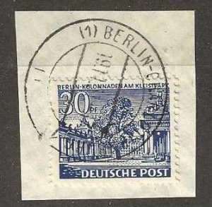 Germany, Berlin, 9N51, used on piece, 1949.  (t44)