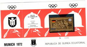 Equatorial Guinea 1972 Munich Olympics Winners Pure Gold Imperforated Mi#A172