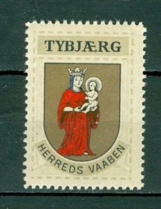 Denmark. Poster Stamp 1940/42. Mnh. Town: Tybjaerg. Coats Of Arms. Madonna,Child 