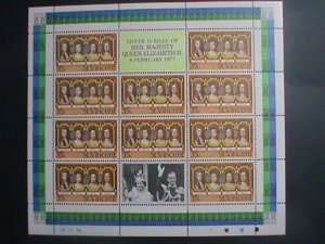 ST. VINCENT-1977 SC#490- SILVER JUBILEE OF QUEEN ELIZABETH II- MNH SHEET-VF