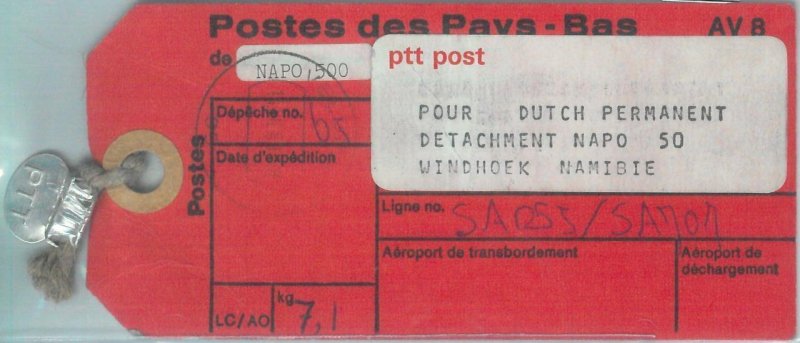 86865 - NAMIBIA - POSTAL HISTORY - UNITED NATIONS Dutch Netherlands FORCES 1989