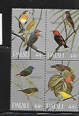 PALAU, 102A, MNH, SS, BLOCK OF 4, BIRDS