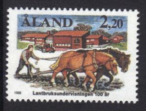 Aland islands  #30  MNH  1988  agricultural education