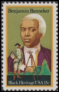 US 1804 Black Heritage Benjamin Banneker 15c single MNH 1980