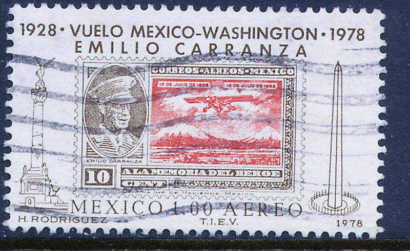 MEXICO C569 50th Anniv Flight of Emilio Carranza Used (1079)