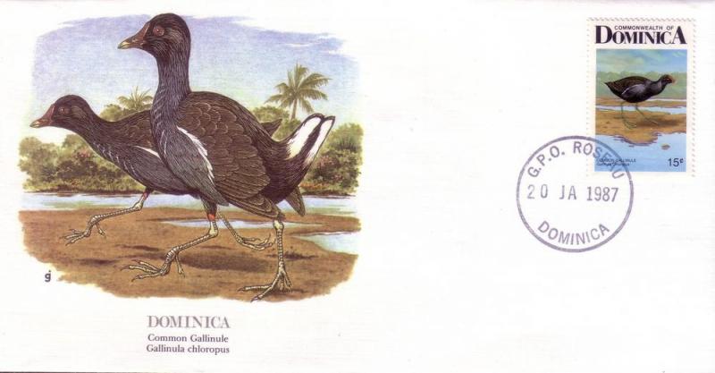 Dominica FDC SC# 993 Common Gallinule L149