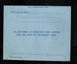 1953 Bahrain Airletter Cover Local Queen Elizabeth II QE2 Coronation Mint