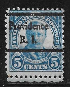 USA 637: 5c Roosevelt, Providence precancel, used, F