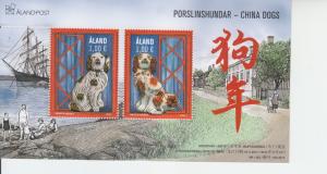 2017 Aland Is China Dogs MS  (Scott NA) MNH