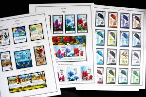 COLOR PRINTED ISRAEL [+TABS] 2011-2020 STAMP ALBUM PAGES (81 illustrated pages)