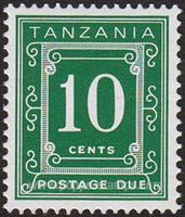 Tanzania SG#D 20 Mint - 1967 10c.  - Postage Due Stamps