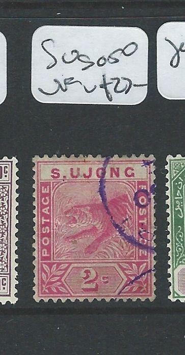 MALAYA SUNGEI UJONG (P0910B) 2C RED LEAPING TIGER SG 50  VFU