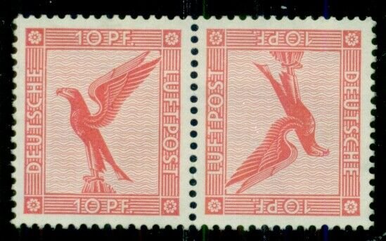 GERMANY #C28b, 10pf Eagle, Tete-Beche Pair, unused no gum, VF, Scott $160.00