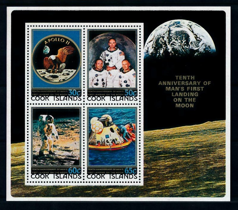 [102286] Cook Islands 1979 Space travel weltraum Apollo 11 Souvenir Sheet MNH