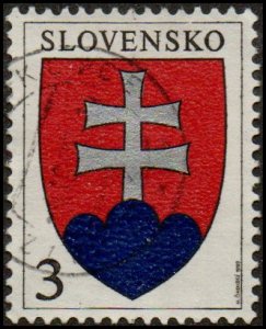 Slovakia 150 - Used - 3k Slovakia Coat of Arms (1993) +