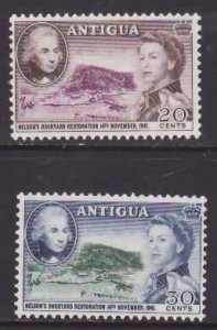 Antigua-Sc#127-8- id10-unused NH set-Ships-Lord Nelson-1961-