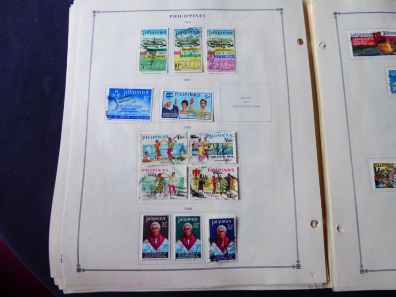 Philippines 1960-1973 Stamp Collection on Scott International Album Pages