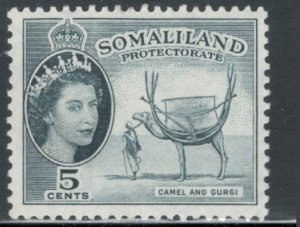 Somaliland 1953 Queen Elizabeth II & Camel and Gurgi 5c Scott # 128 MNH