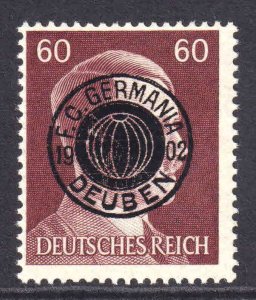 GERMANY 522 F. C. GERMANIA DEUBEN OVERPRINT OG NH U/M F/VF BEAUTIFUL GUM