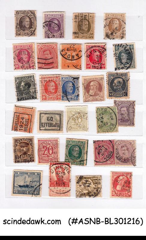 COLLECTION of BELGIUM USED STAMPS IN SMALL STOCK BOOK-175 USED STAMPS