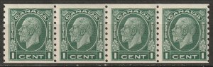 Canada 1933 Sc 205 coil strip of 4 MNH**