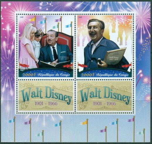 Walt Disney Cartoons Cinema Disneyland Fairytales Congo MNH stamp set