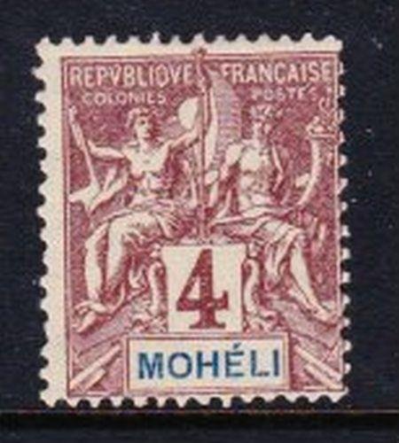 Album Treasures Moheli Scott # 3  4c Navigation & Commerce Mint Hinged