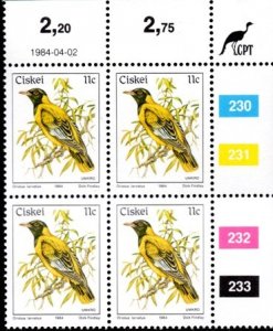 Ciskei - 1981 Birds 11c Control Block MNH** SG 14a