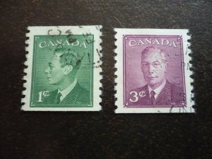 Stamps - Canada - Scott# 295-296 - Used Set of 2 Coil Stamps