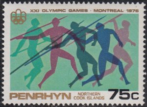 Penrhyn 1976 MH Sc #83 75c Javelin Montreal Olympics