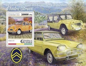 Guinea - 2020 André Citroën Automobiles - Stamp Souvenir Sheet - GU200124b