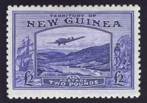 New Guinea 1935 KGV £2 bright violet MLH. SG 204. Sc C44.