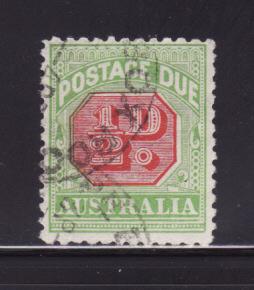 Australia J39a Watermark Sideways U Numeral, Postage Due