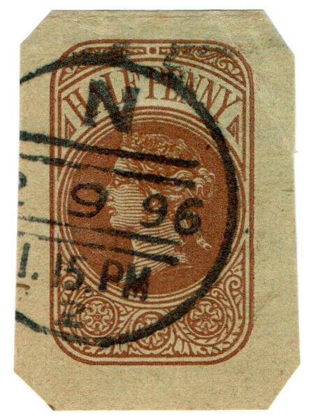 (I.B) QV Postal Stationery : Admiralty Die ½d (Engine Room)