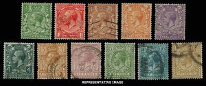 Great Britain Scott 187-200 Used.