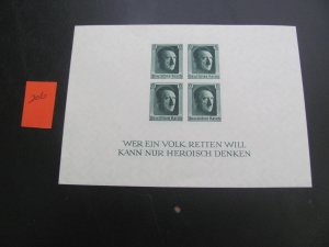 Germany 1937 MNH SC B103 SS  XF 210 EUROS  (206) NEW COLLECTION