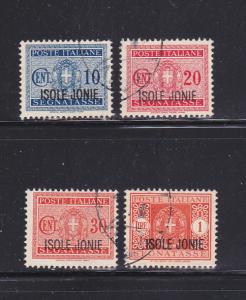 Ionian Islands NJ1-NJ4 Set U Under Italian Occupation (A)