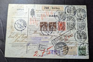 1924 Registered Denmark Cover Aarhus to Reichenbach Germany via Basel