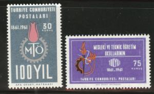 TURKEY Scott 1521-1522 MNH** 1961 tech school set 