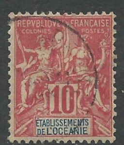 Fr. Polynesia # 7  Colonial 10c 1900   (1) VF Used