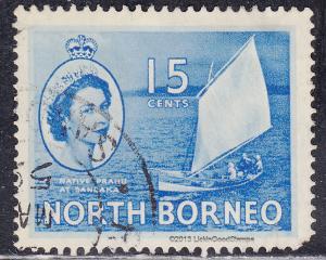 North Borneo 268 USED 1955 Prahu At Sandakan