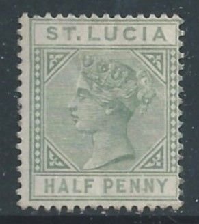 St. Lucia #27a NH 1/2p Queen Victoria - Die A