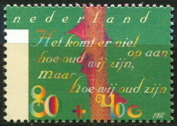 Netherlands Sc#B700 MNH, 80c+40c multi, Summer Stamps 1997: The Elderly and t...