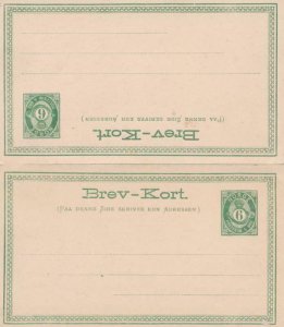 NORWAY Mi. P8 POSTAL STATIONERY POSTAL CARD 6+6 PAID REPLY, DOUBLE CARD 6o