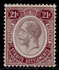 MALAYSIA - Straits Settlements GV SG233, 21c dull & bright purple, M MINT.