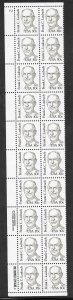 #1864A MNH Plate Block Strip of 20